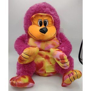 Toy Factory Gorilla Ape Plush 14" Animal Hot Pink Orange Valentine Jungle